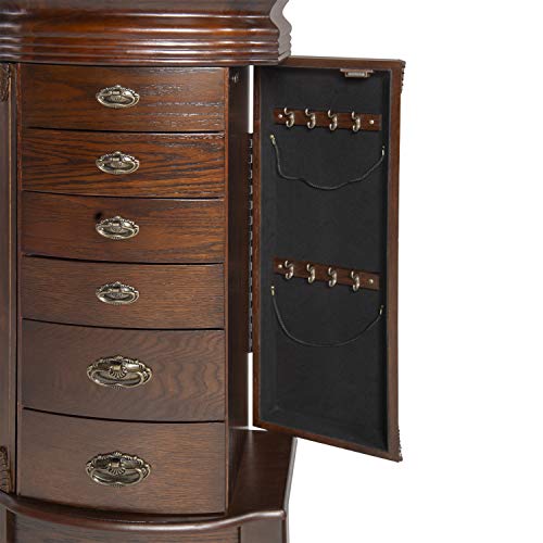 Powell Italian Influenced Transitional Espresso Jewelry Armoire,Brown Powell Furniture