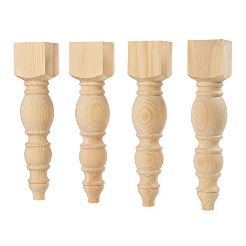 CAROLINA LEG CO. Modern Chunky Bench Legs - Perfect for Coffee Tables - Set of 4 - Made in NC - Dimensions: 3.5" x 16" CAROLINA LEG CO.