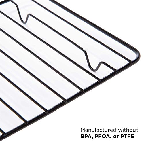 Ecolution Non-Stick Toaster Oven Bakeware Set 4-Piece, Carbon Steel, Easy to Clean and Perfect for Single Servings, Gray Ecolution