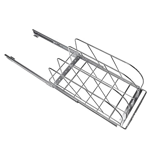VEVOR Pan and Pot Rack, Expandable Pull Out Under Cabinet Organizer, Cookie Sheet Baking Pans tray Organization, Adjustable Wire Dividers, Steel Lid Holder for Kitchen Cabinet & Pantry Storage, 11.7"W VEVOR