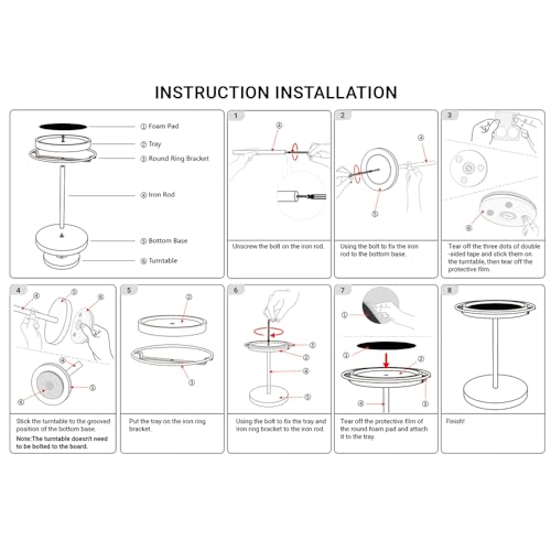 Mkono 360° Rotating Sunglasses Organizer Glasses Holder Stand Metal Frame with Wood Base and Tray Eyeglasses Storage Display Rack for up to 12 Pairs of Eyewear for Table Dresser Desk Bedroom, Gold Mkono