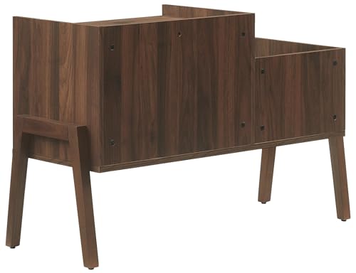 Crosley Furniture Luna Record Player Cabinet Turntable Stand, Storage for up to 175 Vinyl Records, Walnut Crosley Furniture
