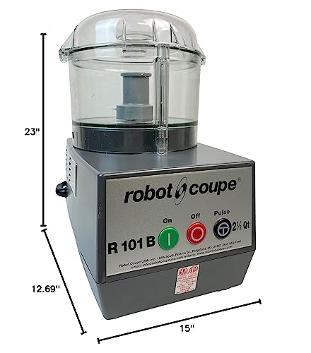Robot Coupe R101B CLR Combination Food Processor, 2.5 Quart Clear Batch Bowl, Polycarbonate, Clear, 120v Robot Coupe