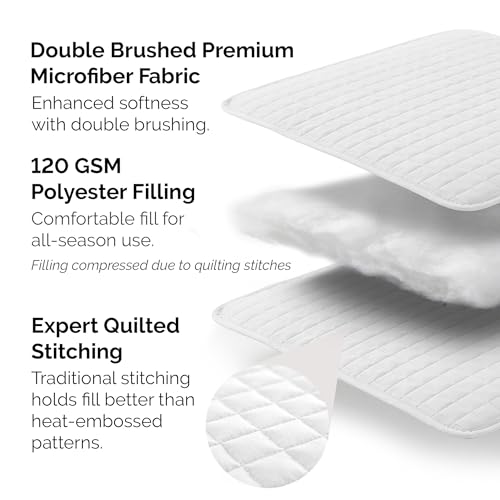 Southshore Fine Living, Inc. XL Twin Quilt Set, Microfiber Quilted Bedspread, White Bedding Twin Coverlet w/Pillow Sham, Pet Hair Resistant Bedding Coverlet Set, Quilted Comforter, Bright White Quilt Southshore Fine Living, Inc.