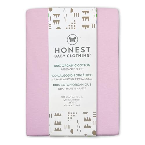 HonestBaby unisex-baby Classics Fitted Crib Sheets Set Standard Mattress, 100% Organic Cotton Baby Boys, Girls, Neutral, 1 Pack - Indigo Go, One Size HonestBaby