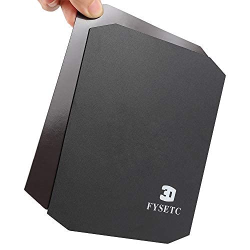 FYSETC 3D Printer Upgrade Magletic Build Surface 160X130 mm/ 6.2X5.1inch 2 in 1 Flexible Hotbed Build Plate with Adhesive Backing for Monopri Select Mini V2/ V1/ Pro/V3/ Malyan M200 FYSETC