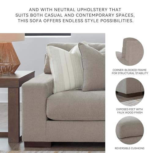 Signature Design by Ashley Maggie Contemporary Sofa for Living Room, Light Brown Signature Design by Ashley