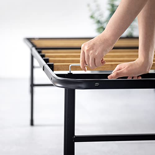 Zinus Essential SmartBase Metal Bed Frame with Sustainable Bamboo Slats - No Box Spring Required, Easy Assembly, Full Size Zinus
