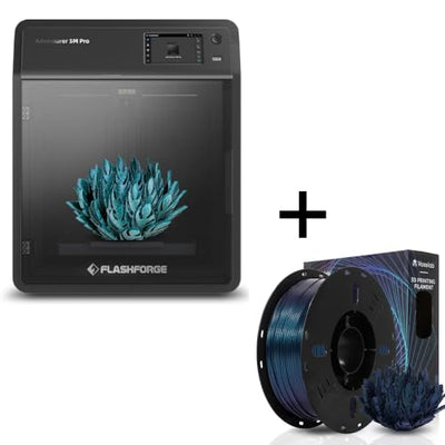 FLASHFORGE Adventurer 5M Pro 3D Printer and PETG Burnt Titanium Filament
