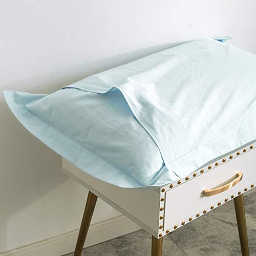SUSYBAO Twin Duvet Cover Light Blue 100% Cotton 2 Pcs Set 1 Single Baby Blue Duvet Cover with Zipper Ties 1 Pillow Sham Sky Blue Hotel Collection Bedding Set Soft Comfortable SUSYBAO