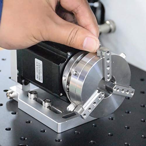 50W Enclosure Type JPT Fiber Laser Marking Machine Fiber Laser Engraver Laser Marker 110×110mm Lens and D69 Rotary Axis Class 1 Laser Output Power 0.39mW SFX