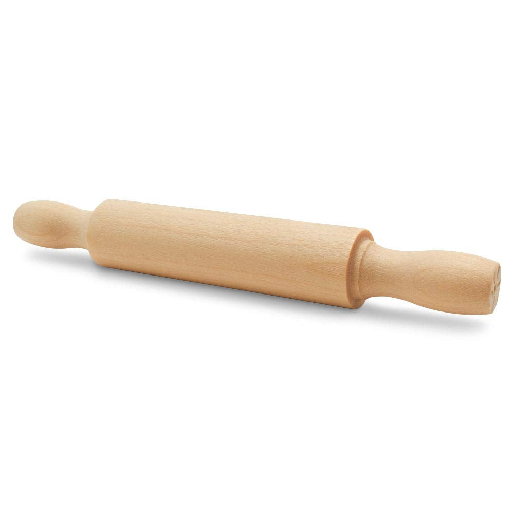 Wooden Mini Rolling Pin, 5 Inches Long, Pack of 6, Great for in The Kitchen, Play-doh, Crafting and Imaginative Play, by Woodpeckers Woodpeckers