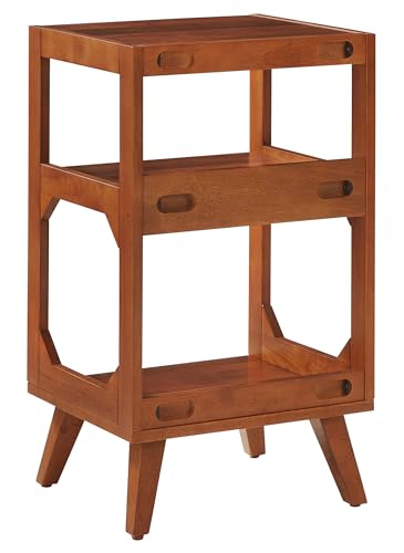 Crosley Furniture Asheville Mid-Century Modern Media Console Record Player Stand, Storage for Vinyl Records, Walnut Crosley Furniture