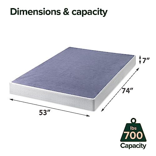 ZINUS 7 Inch Metal Smart Box Spring with Quick Assembly, Mattress Foundation, Strong Metal Frame, Easy Assembly, Full Zinus