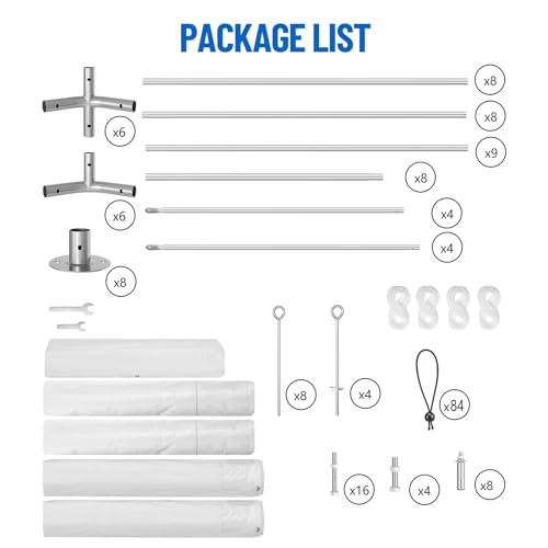 20x20ft Party Tent Heavy Duty Wedding Tent Outdoor Canopy Event Shelters Galvanized Canopy Commercial Tent with Removable Sidewall Windows for Outdoor Events Wedding Birthday Hipicute