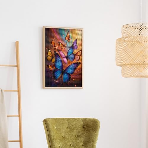 TZTTZT Diamond Art Kits for Adults - Vibrant Butterfly Kaleidoscope Scene Diamond Painting Kits for Adults Beginner, Frameless Diamond Painting Craft for Home Wall Decor TZTTZT