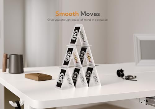 Claiks Standing Desk with Drawers, 48x24 Inch Electric Stand Up Desk, White Adjustable Height Sit Stand Computer Workstation, White Claiks