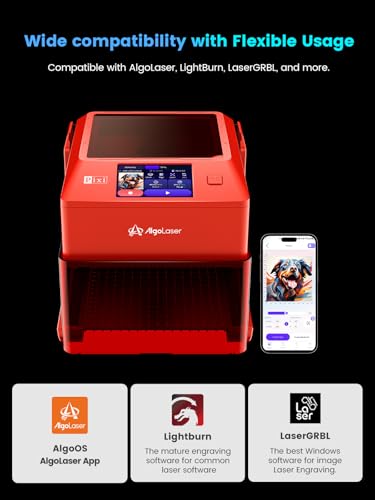 AlgoLaser Pixi 1064nm Infrared Laser Engraver (1.5W/1500mW) - Portable Laser Engraver Machine with 3.5" Touchscreen & AlgoOS System - Jewelry & Metal Engraving for Gift Customize,Making/Business AlgoLaser