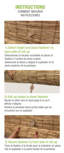 Cocoa Outdoor Bamboo Roller Shades for Patio Privacy - 48" W x 72" L Radiance