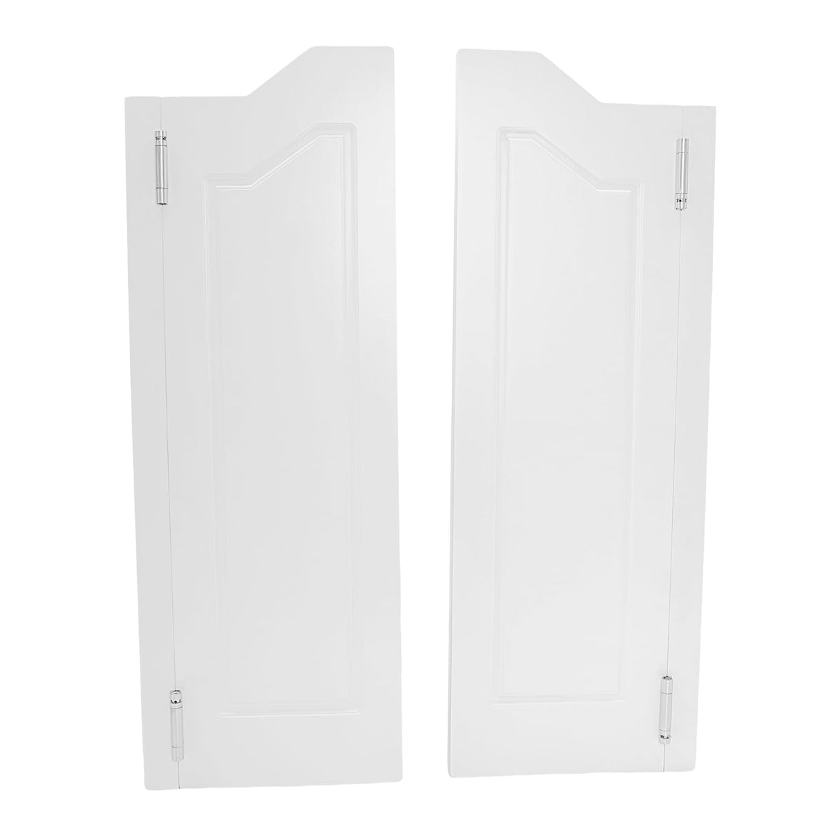 Swinging Doors Cafe Doors, Cafe Saloon Doors, Interior Wood Door Swing Door with Metal Hinges, Bar Saloon Swinging Doors for Kitchen Stairs Bedroom Entrance Partition (White A, 29.92x41.93in) Pinelicorn