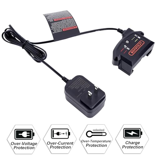 Elefly LCS1620B 20V Lithium Battery Charger Compatible with Black & Decker 20V Lithium Battery LBXR20 LB2X4020 LBXR2020-OPE LBXR2020APB LB2X3020-OPE LB2X4020-OPE ELEFLY