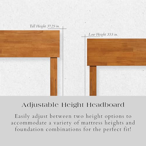 AFI Orlando Queen Solid Wood Platform Bed with Footboard & Twin XL Trundle in Light Toffee AFI