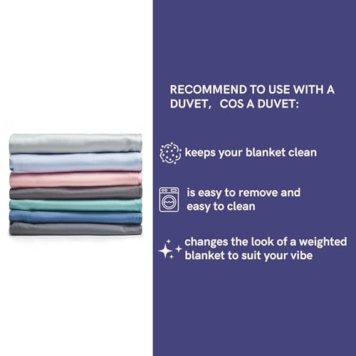 YnM 15lbs Weighted Blanket for Adults, Heavy Bed Throw Blanket with Cooling Glass Beads for All Season Use, Ideal for ~90lbs (48x72 Inches, Twin/Full, Dark Grey) YnM