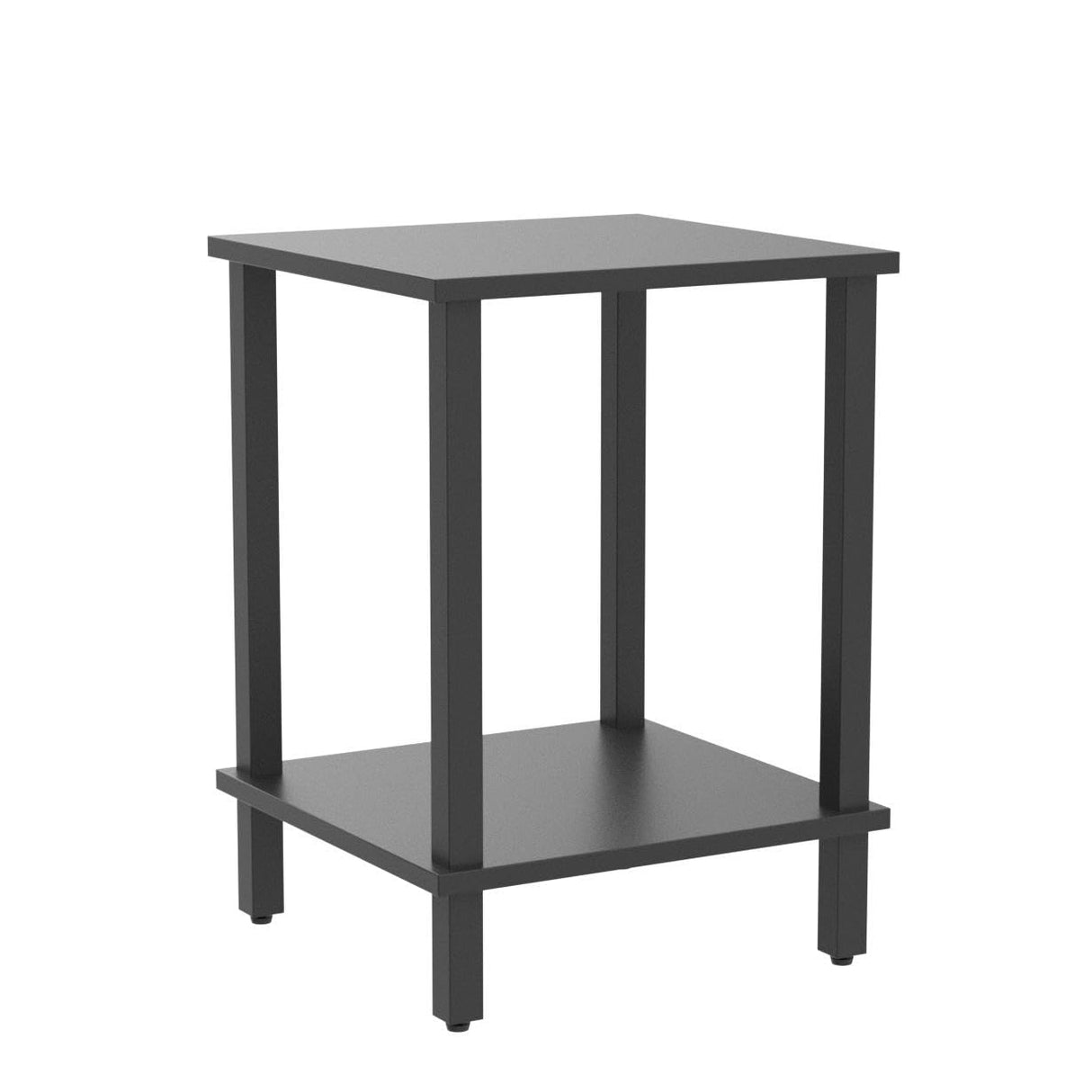 TUTOTAK End Table, Set of 2, Side Table, Nightstand, 2-Tier Storage Shelf, Sofa Table for Small Space, Living Room, Bed Room TB01BK035 TUTOTAK