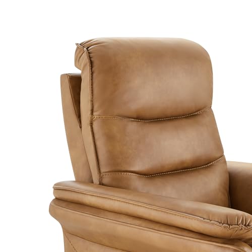 KISLOT Power Recliner Chair with Adjustable Headrest and Footrest, Leather Reclining Chair with USB/Type-C Charging, Modern Electric Recliner for Adults Living Room Bedroom KISLOT