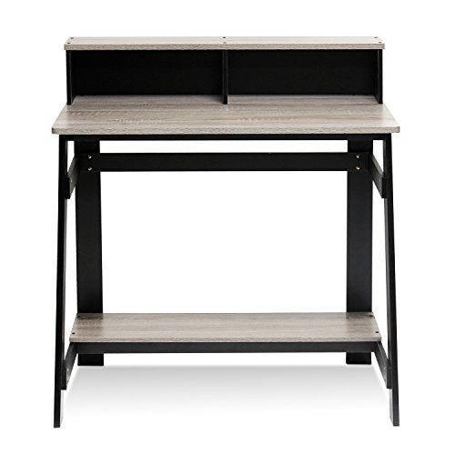 Furinno Simplistic A Frame Computer Desk, Black/French Oak Grey Furinno