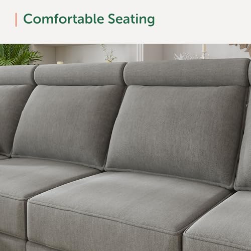HONBAY Modular Sectional Sofa with Storage, Sleeper Sectional Sofa Modular Sectional Couch for Living Room, Grey HONBAY