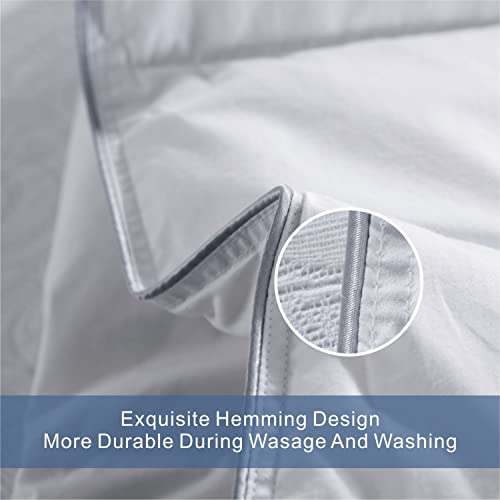 MAPLE DOWN Soft King Size Comforter Duvet Insert-Down Alternative Comforter Quilted with Corner Tabs-Lightweight Breathable Brushed Microfiber Machine Washable (King, 106"x90") MAPLE DOWN