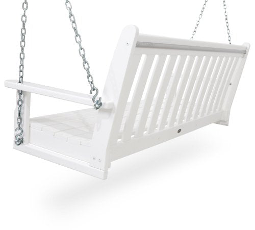 POLYWOOD GNS60WH Vineyard 60" Swing, White Polywood