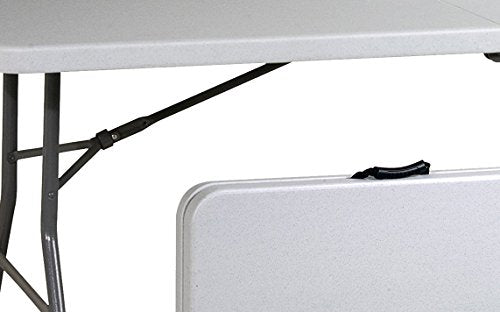 Office Star Resin Rectangle Center-Folding Portable Table for Picnics, Camping, and Tailgating, 6 Feet Office Star Products