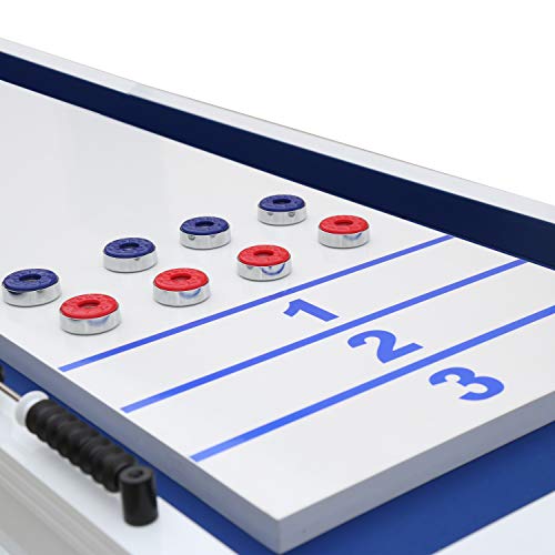 Hathaway Crestline 12-Ft Indoor/Outdoor Shuffleboard Table, Great for Patio, Decks and Family Game Rooms - Designed to Withstand The Elements, White Hathaway