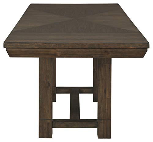 Signature Design by Ashley Dellbeck Casual Rectangular Dining Extension Table, Seats up to 8, Dark Brown Signature Design by Ashley