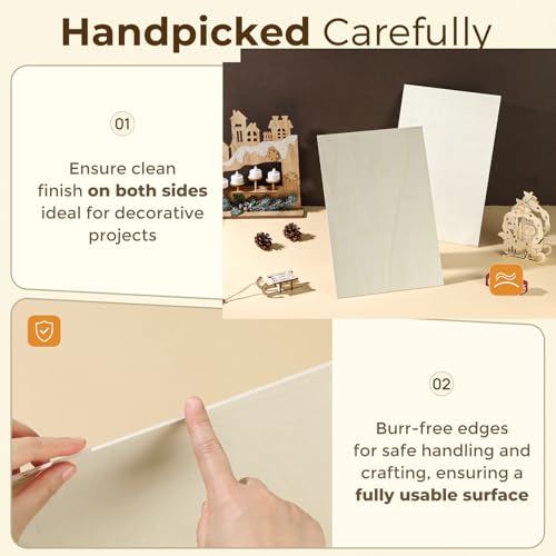 12 Pack Basswood Sheets 12"x16"x1/8", 3mm Basswood for Laser Cutting, Wood for Laser Cutting and Engraving, Laser Engraver Blanks, DIY Architectural Models Making, Wood Engraving lilLittle