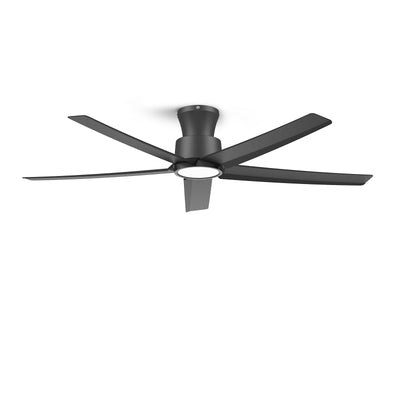 ocioc 52 inch Ceiling Fans with Lights, Large Air Volume Ceiling Fans with Reversible Quiet DC Motor and Remote(Black)