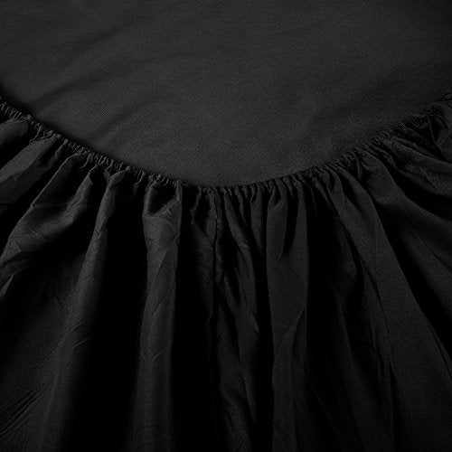 Sfoothome Queen Sheets Set - Black Hotel Luxury 4-Piece Bed Set, Extra Deep Pocket, 1800 Series Bedding Set, Wrinkle & Fade Resistant, Sheet & Pillow Case Set (Queen, Black) Sfoothome