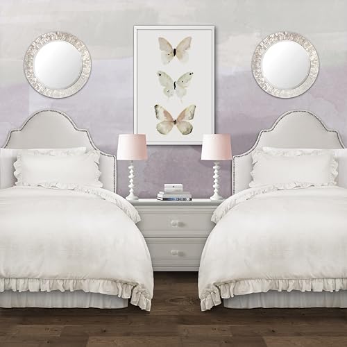 Lush Decor - Comforter Set, Soft Ruffled Bedding with Matching Sham, Cozy Essentials, Elegant Bedroom Decor (Reyna White, Twin XL) Lush Decor