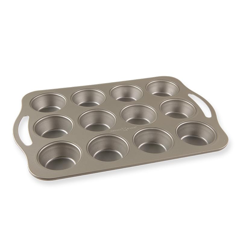 Nordic Ware Treat Nonstick 12 Cavity Muffin Pan, Silver Nordic Ware