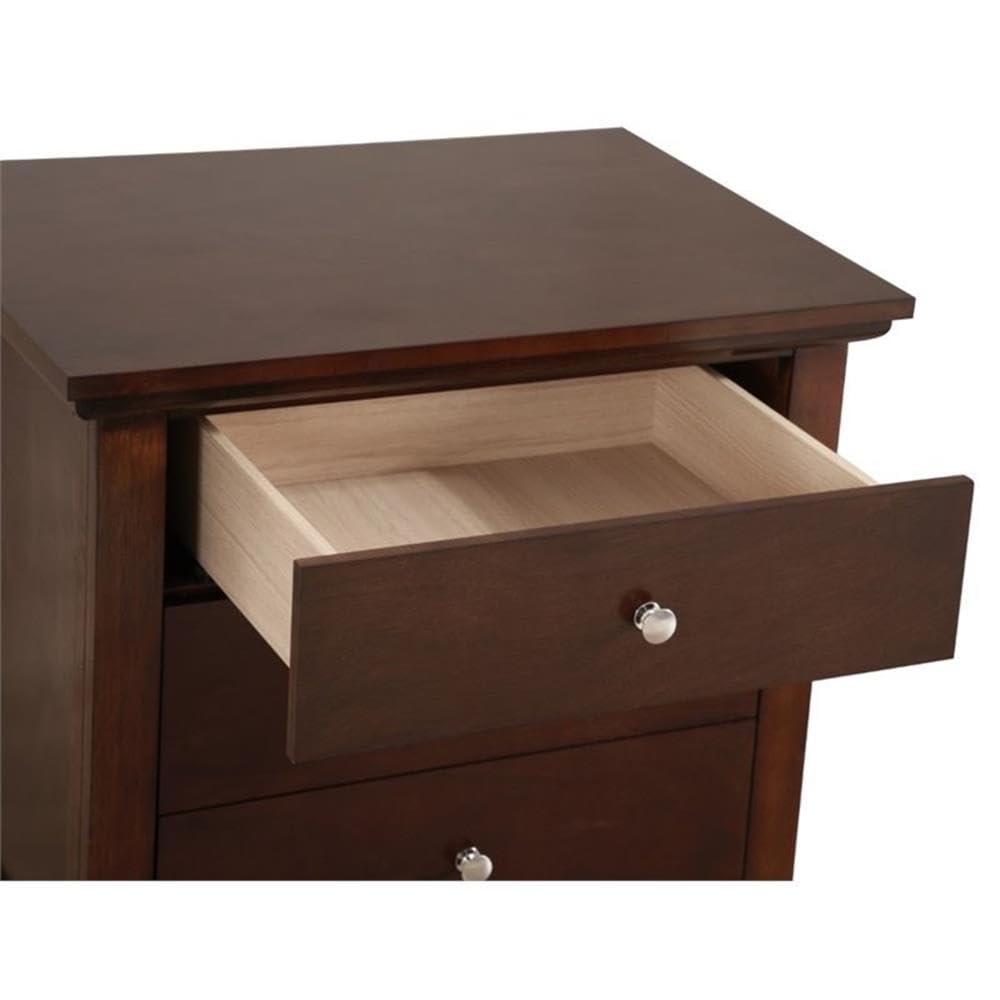 Glory Furniture Hammond 3 Drawer Nightstand in Cappuccino Glory Furniture