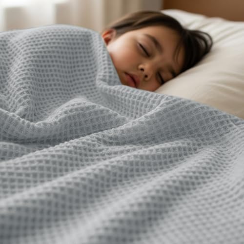 Utopia Bedding Cool Grey Waffle Blanket King Size Soft Lightweight Breathable Cotton Blend Bed Blanket for All Seasons Luxury Throws for Bed Couch and Sofa Utopia Bedding