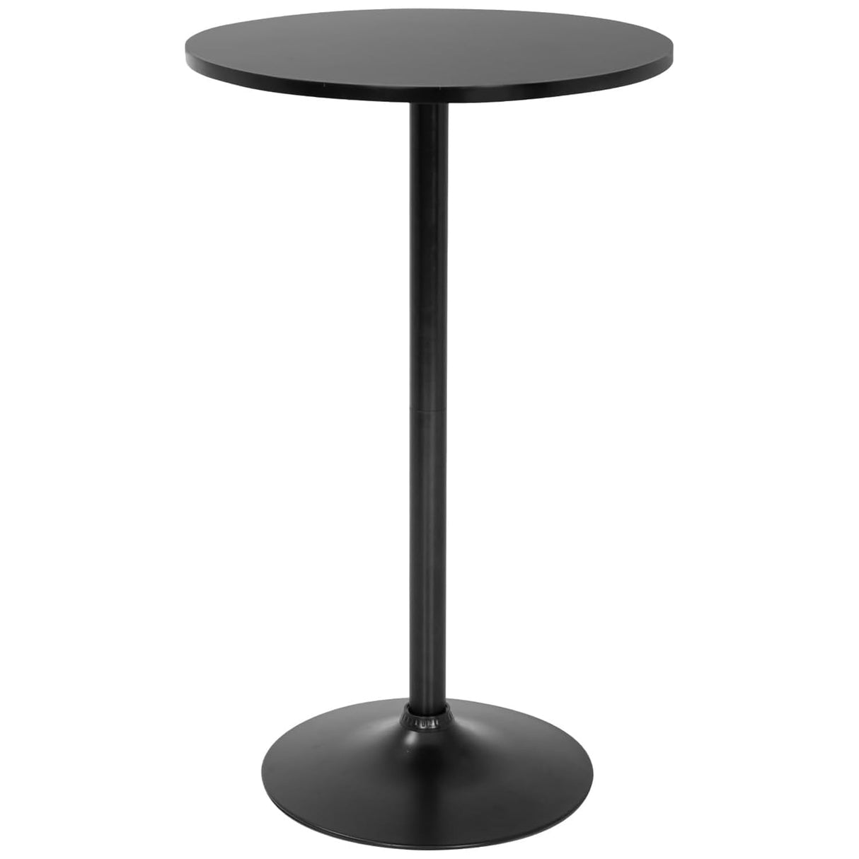 Pazidom Round Bar Table 40" Height Modern High Top Pub Table with Solid Top & Sturdy Metal Base, Cocktail Table for Bistro, Home, Kitchen or Dining Room, Black Pazidom