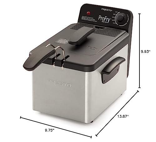 National Presto 05461 Stainless Steel Pro Fry Immersion Element Deep Fryer,Silver Presto