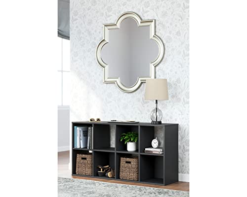 Signature Design by Ashley Langdrew 8 Cube Storage Organizer or Bookcase, Black Signature Design by Ashley