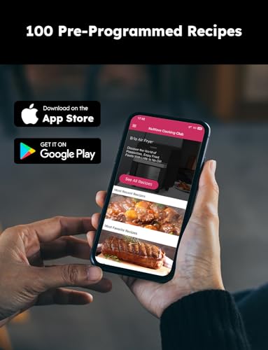 Nuwave Brio Air Fryer Oven, 15.5Qt X-Large Family Size, SS Rotisserie Basket &Skewer-Kit, Reversible Ultra Non-Stick Grill/Griddle Plate, Powerful 1800W, Integrated Smart Thermometer,Black Nuwave