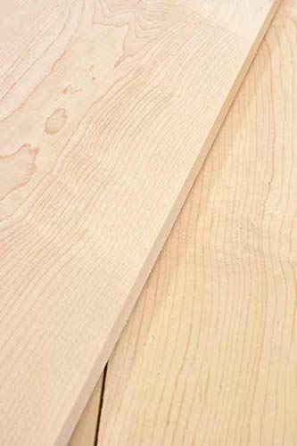 Wood-Hawk Hard Maple Thin Wood Lumber 2 Pack - 1/4"x4"x24" or 16" or 36" You Choose (2 Hard Maple 1/4"x4"x36") Wood-Hawk