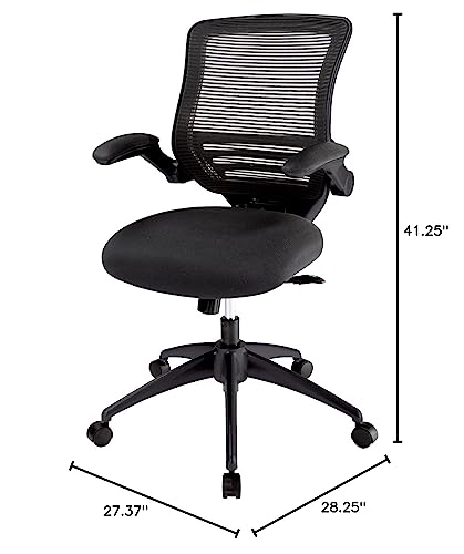 Realspace® Calusa Mesh Mid-Back Chair, Black Realspace