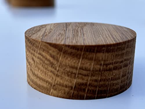 Kimberly Ann Creations Jewelry Tray Ring Dish Solid Oak Wood Wedding Ring Holder - Bedside Sink Dresser - Compact 2" Round - Wooden Display - Smooth Kimberly Ann Creations